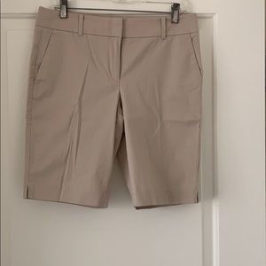 Beige 10 inch inseam shorts